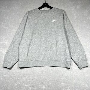 Nike Sportswear Club Sweatshirt Mens L Gray Heather Fleece Crewneck BV2662-063